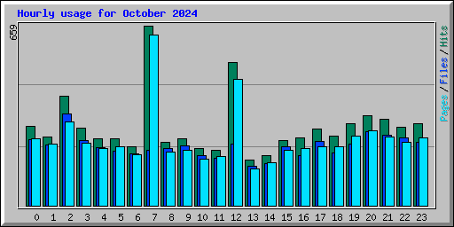 Hourly usage for October 2024