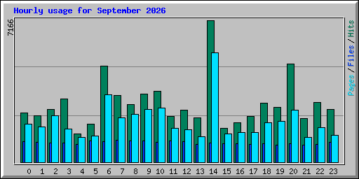 Hourly usage for September 2026