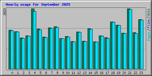 Hourly usage for September 2025