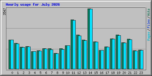 Hourly usage for July 2026
